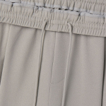 Crape One-Tuck Wide Banding Pants [Light Warm Grey]