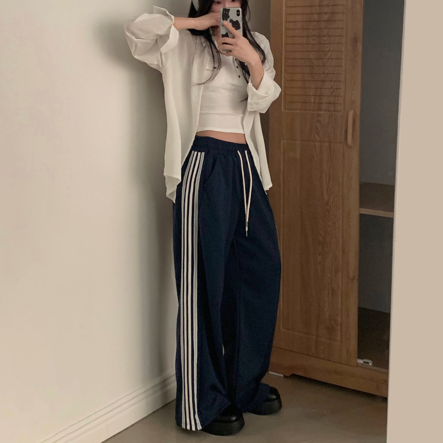 Лёгкие спортивные брюки с кружевной вставкой Wide Line Training Long Pants
