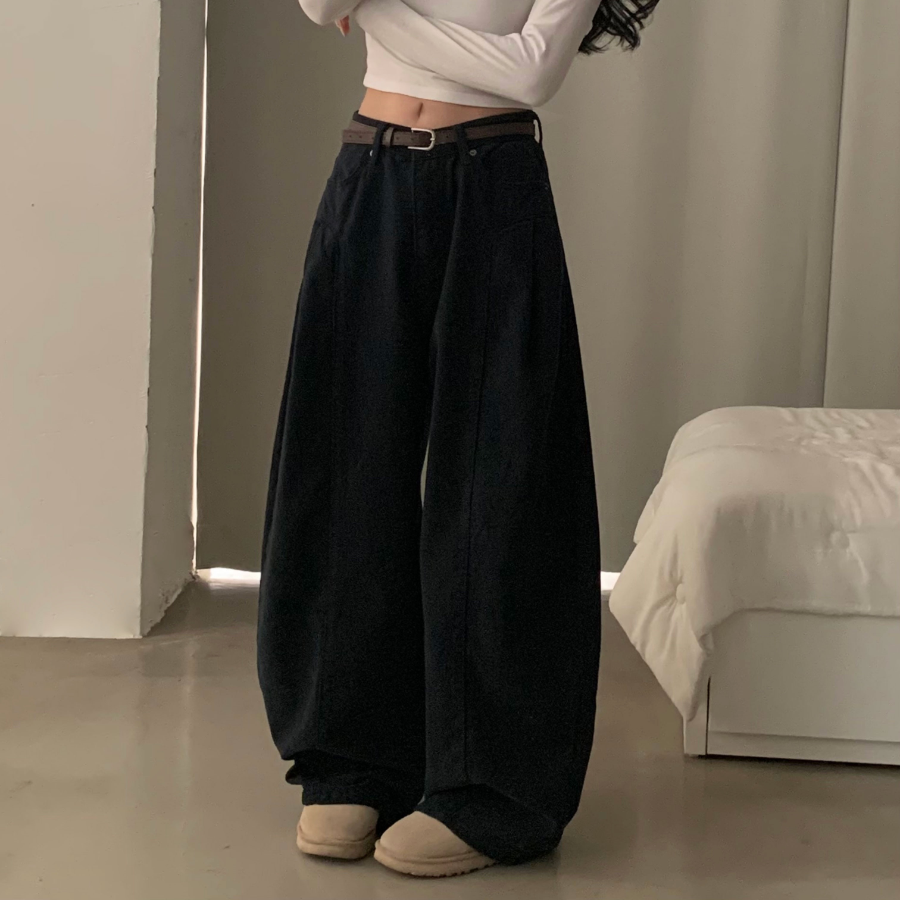 Широкие хлопковые брюки с защипами Sember Wide Pintuck Cotton Pants