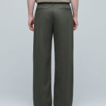 Cotton Linen Two-Tuck Wide Pants [Khaki]