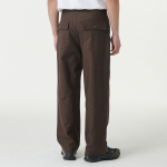 Back Satin Wide Belted Fatigue Pants [Brown]