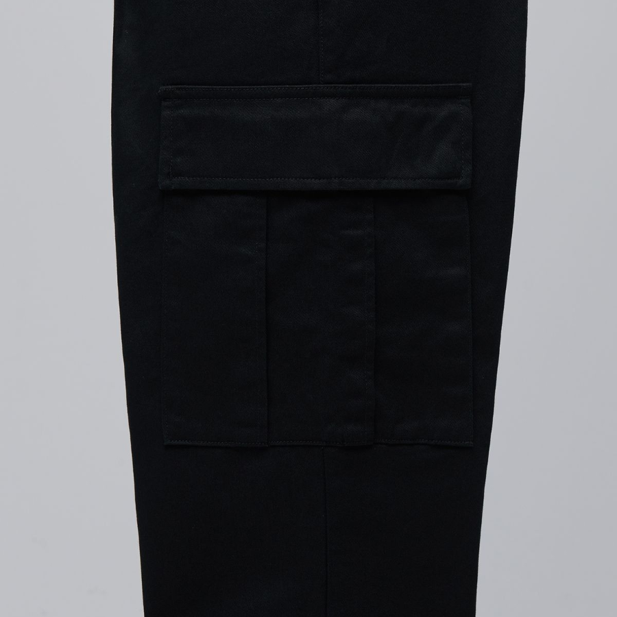One Tuck Wide Cargo Pants [Black]