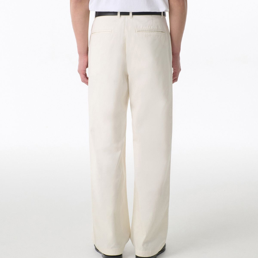 Regular Fit Hidden Banding Chino Pants [Cream]