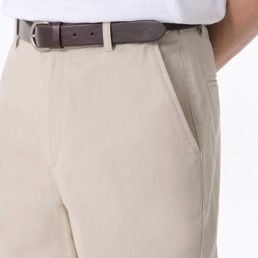 Regular Fit Hidden Banding Chino Pants [Light Beige]