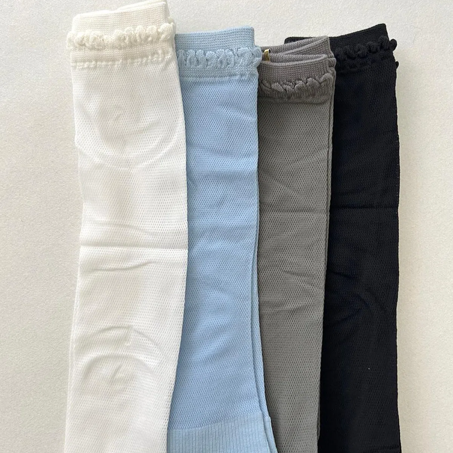 Mesh Frill Knee Socks — воздушные и женственные носки для весны и лета