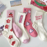 Honey Pink — комплект из 5 пар ребристых носков средней длины в розовых оттенках
