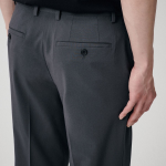 [Cooltandard] Semi Wide Hidden Banding Slacks [Gray]