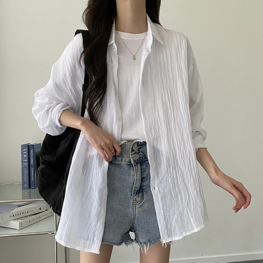 Linen – рубашка See-Through Oversized Gauze Shirt