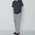 [Cooltandard] Cooling Deep Tuck Wide Banding Pants [Light Gray]