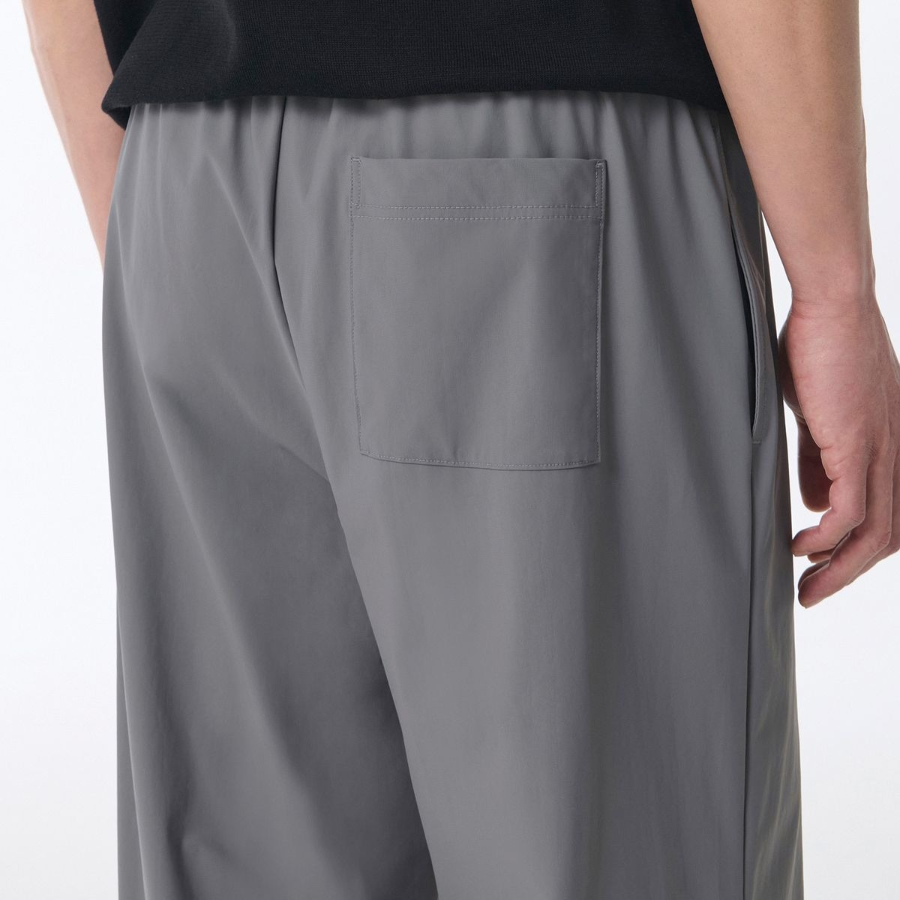 [Cooltandard] Cooling Deep Tuck Wide Banding Pants [Medium Gray]