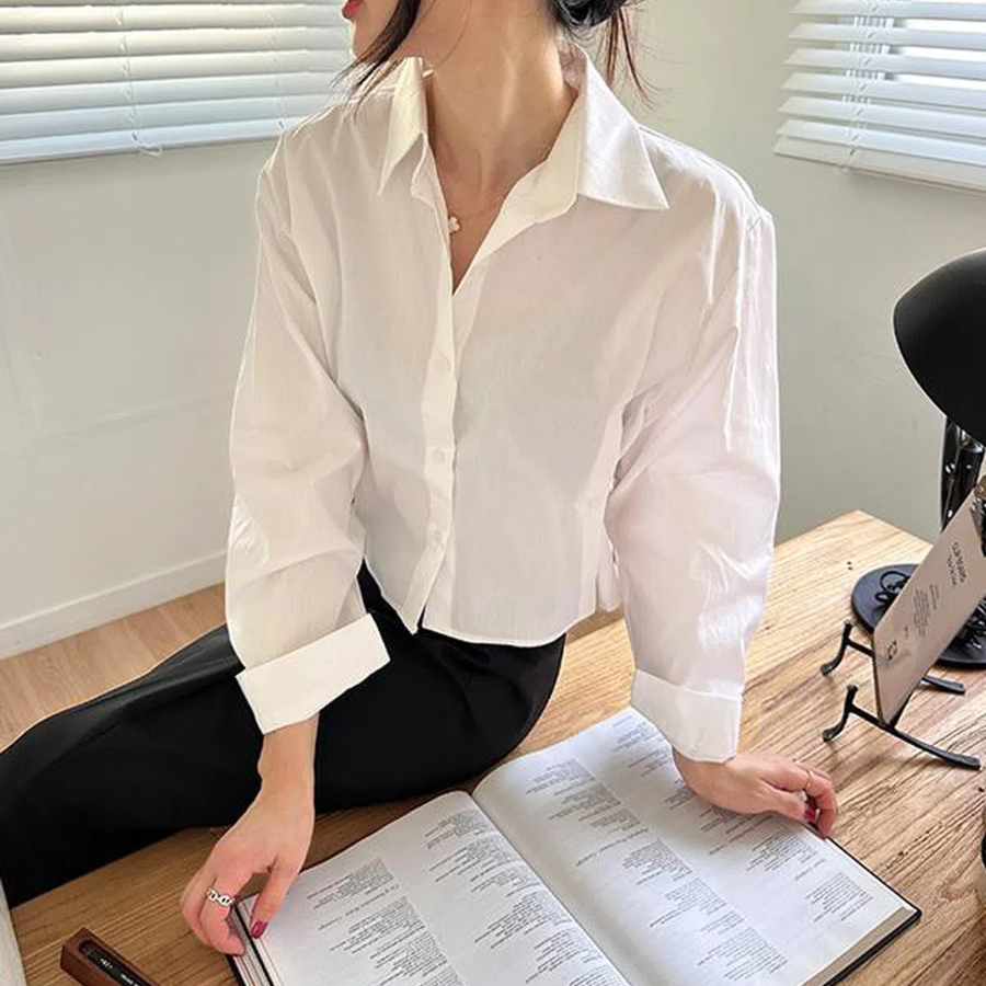 Lucerne – рубашка Side-Button Pintuck Crop Shirt