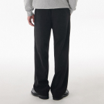 [Cooltandard] Brushed One Tuck Wide Banding Pants [Black]