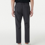 [Cooltandard] Relaxed Tapered Hidden Banding Crop Slacks [Gunmetal]