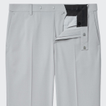 [Cooltandard] Relaxed Tapered Hidden Banding Crop Slacks [Light Gray]