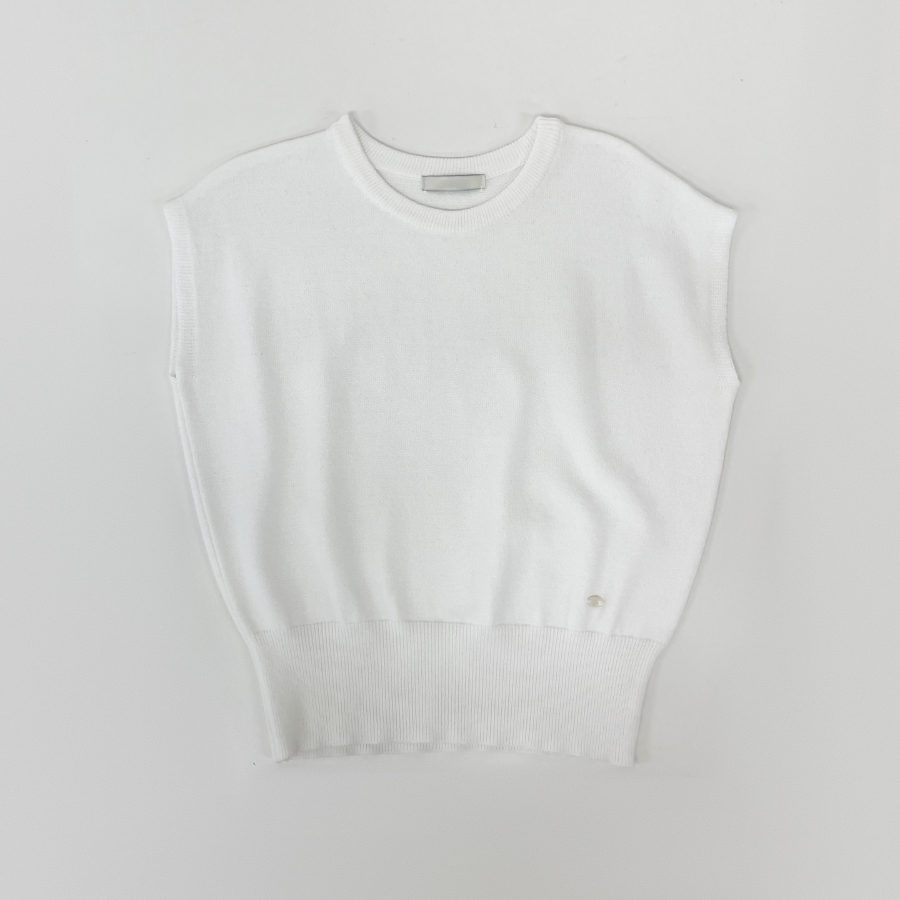 DAZZLE – топ Round-Neck Cap-Sleeve Knit