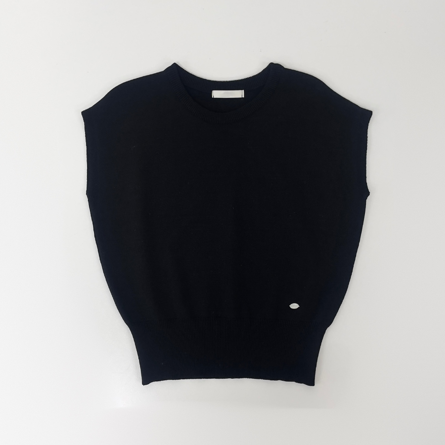 DAZZLE – топ Round-Neck Cap-Sleeve Knit