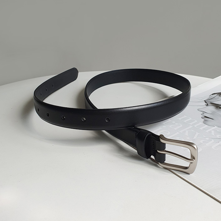 Classic Square Italian Leather Belt — классический ремень из натуральной итальянской кожи с прямоугольной пряжкой