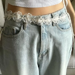 Lace Flower Embroidery Belt — кружевной пояс с вышивкой и лентами