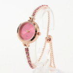 Slide Women’s Wristwatch (Pink) — женские наручные часы с розовым циферблатом и изящным металлическим браслетом