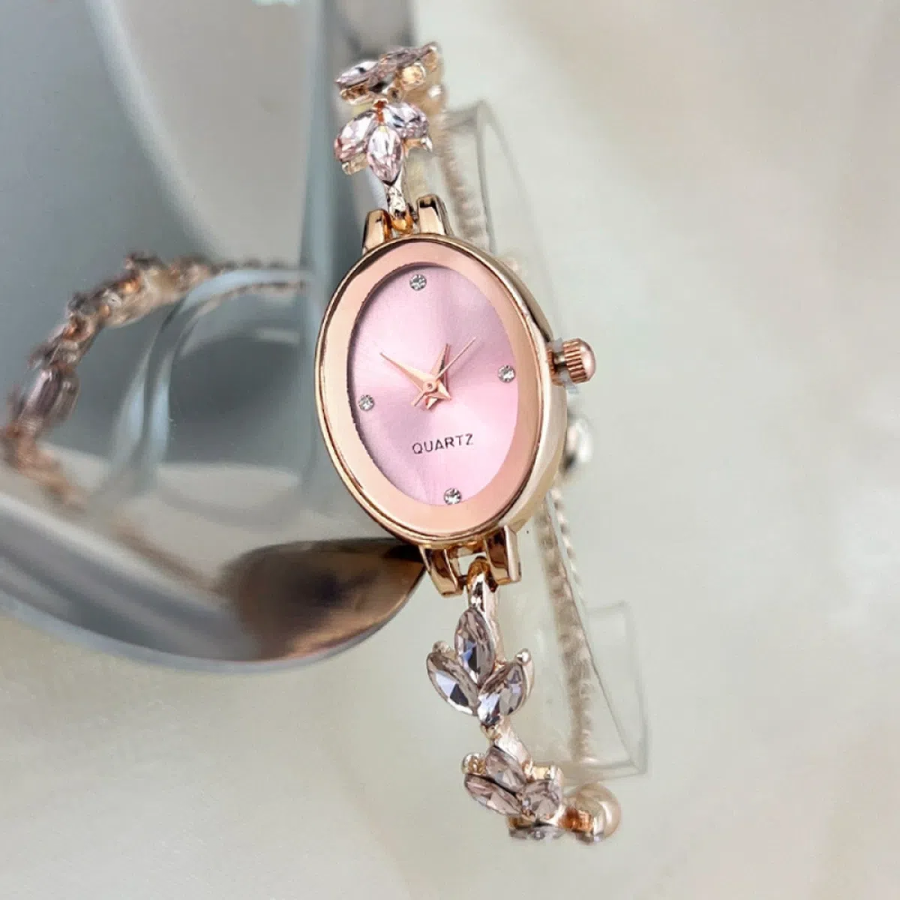 Karin Slide Women’s Wristwatch (Pink) — женские наручные часы с утончённым дизайном и розовым циферблатом