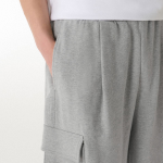 One-Tuck Cargo Bermuda Sweat Pants [Medium Gray]