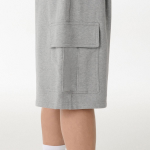 One-Tuck Cargo Bermuda Sweat Pants [Medium Gray]