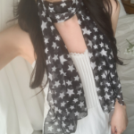 Star Rain Pattern Semi-Transparent Chiffon Long Muffler Scarf — полупрозрачный шифоновый длинный шарф с узором "звёздный дождь"