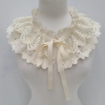 Korean Cotton 100% Fake Collar Ribbon Neck Cape — корейский накидной воротник с бантом из 100% хлопка