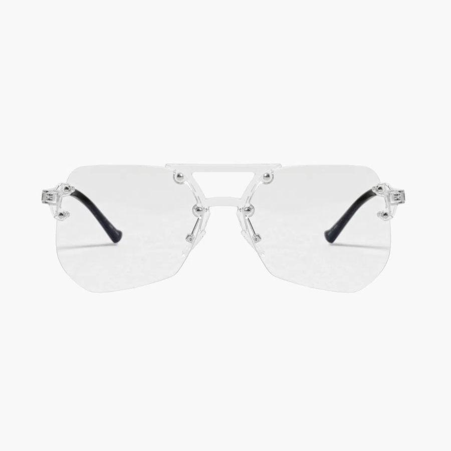 Mass Class Clear Sunglasses — стильные прозрачные солнцезащитные очки с акцентом на современный дизайн