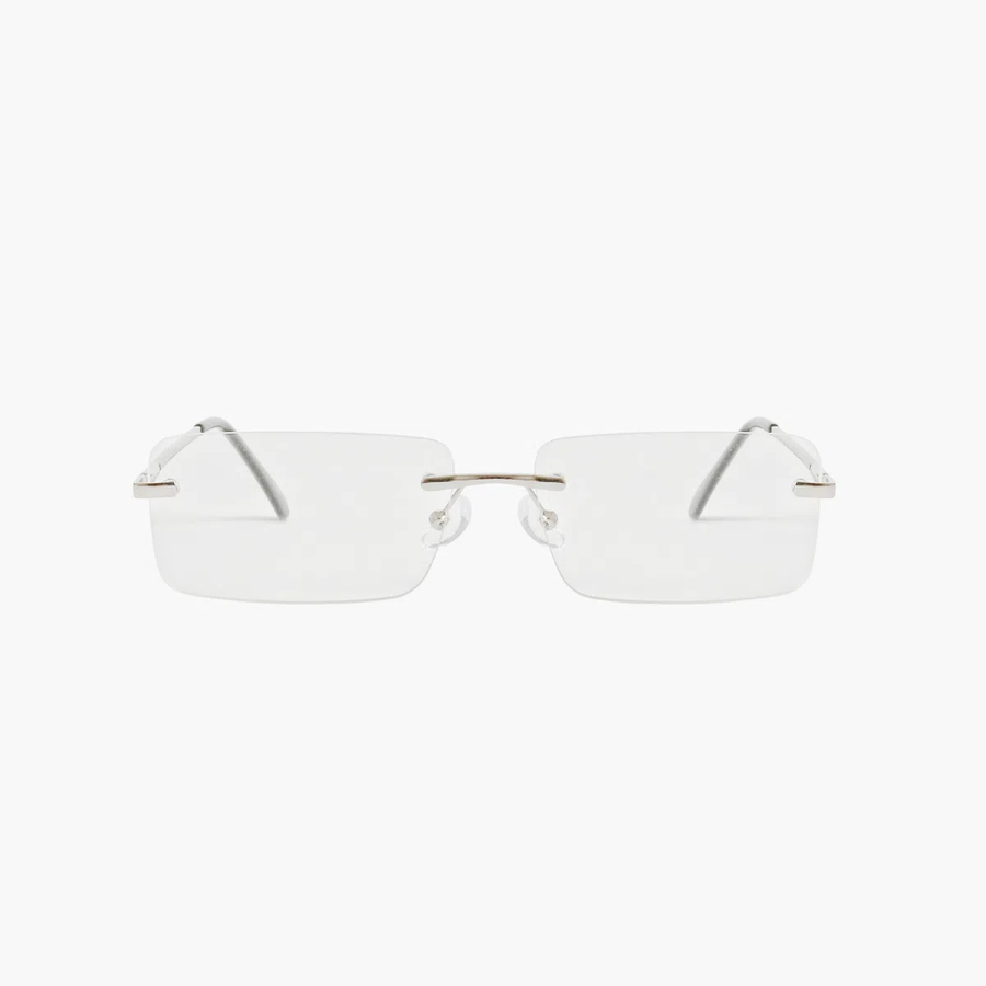 Silver Rimless Glasses — минималистичные очки с серебристой безободковой оправой