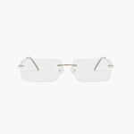 Silver Rimless Glasses — минималистичные очки с серебристой безободковой оправой