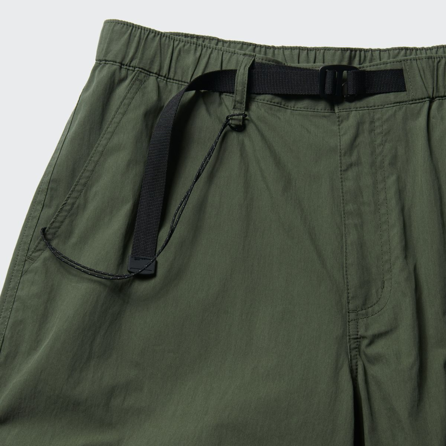City Leisure CN Wide Belted Parachute Pants [Khaki]
