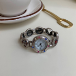 Vintage Antique Bold Cubic Metal Women’s Bracelet Watch — винтажные женские наручные часы с ярким дизайном, украшенные крупными кристаллами