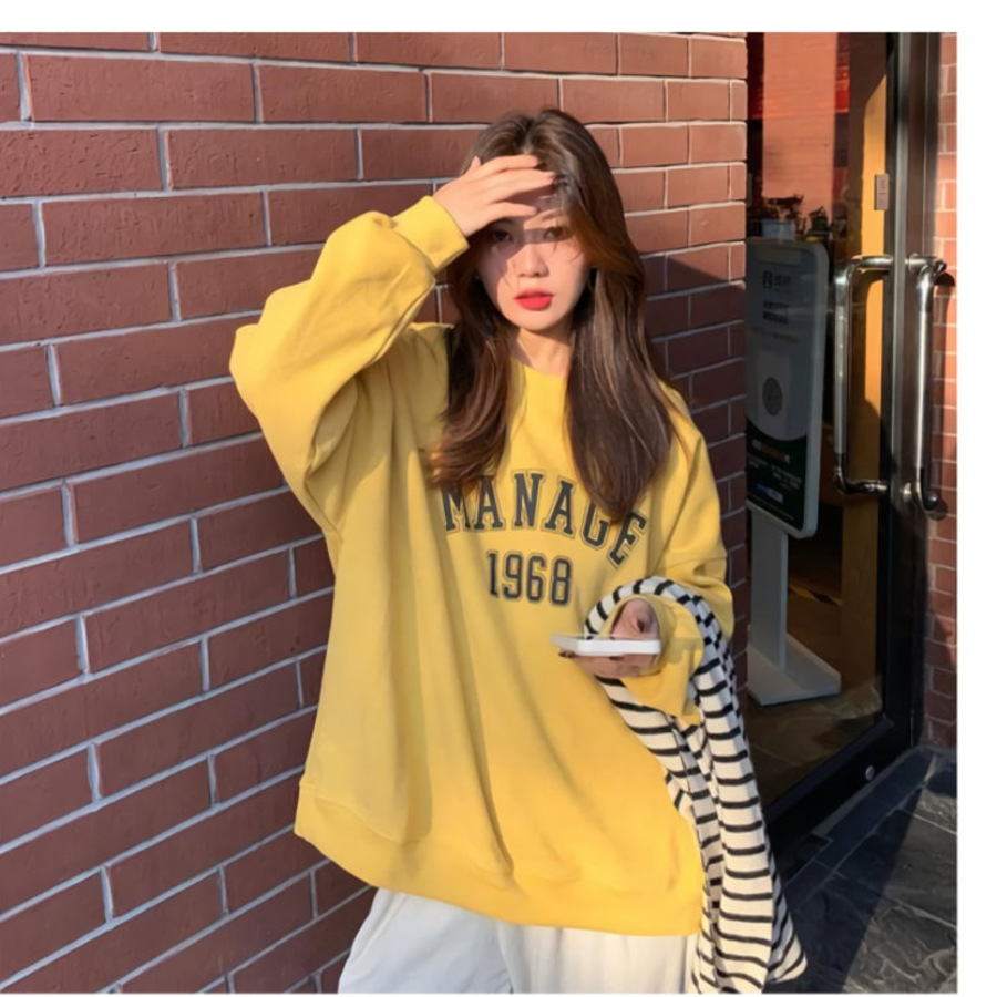 Lettering Oversized Sweatshirt