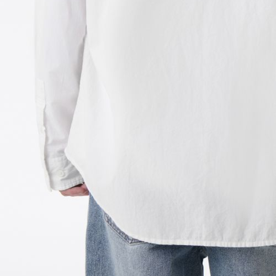 Relaxed Micro Seersucker Shirt (White)