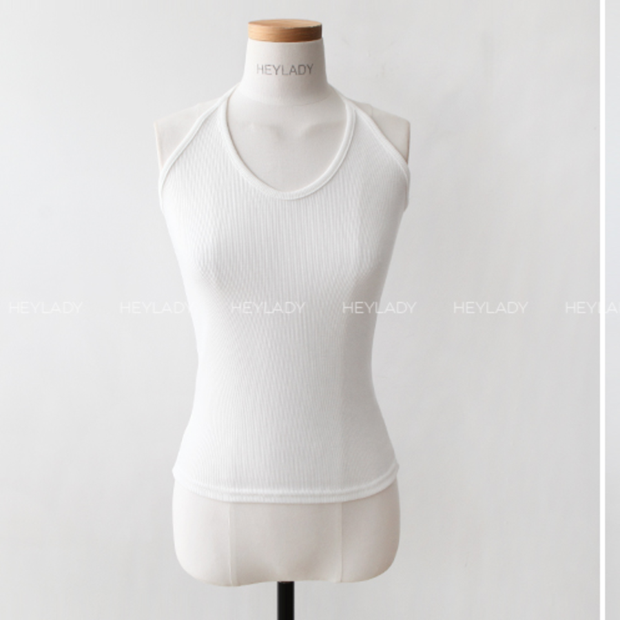 KJ Ribbed Halter Sleeveless