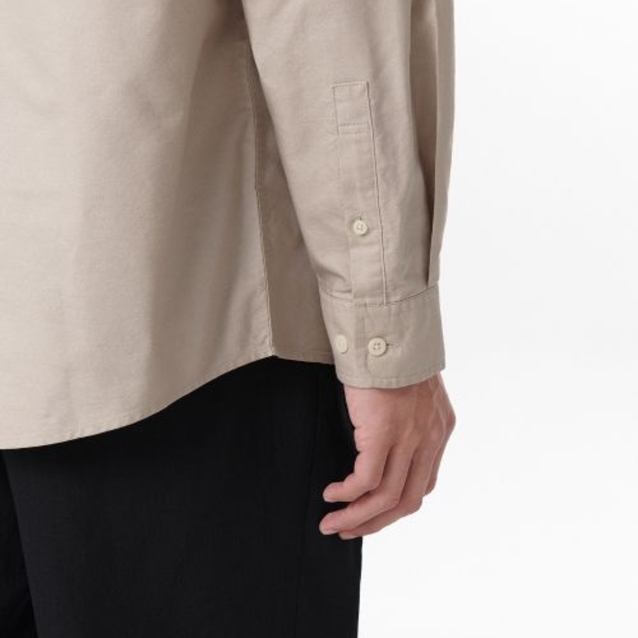 Relaxed Fit Oxford Shirt (Light Beige)