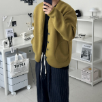 Double-Layer Knit Cardigan