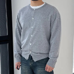 Washable Round Neck Cardigan