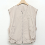 Layered Casual Vest with Hem Shirring