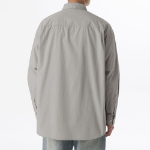 Oversized Washed Poplin Shirt [Light Warm Grey]
