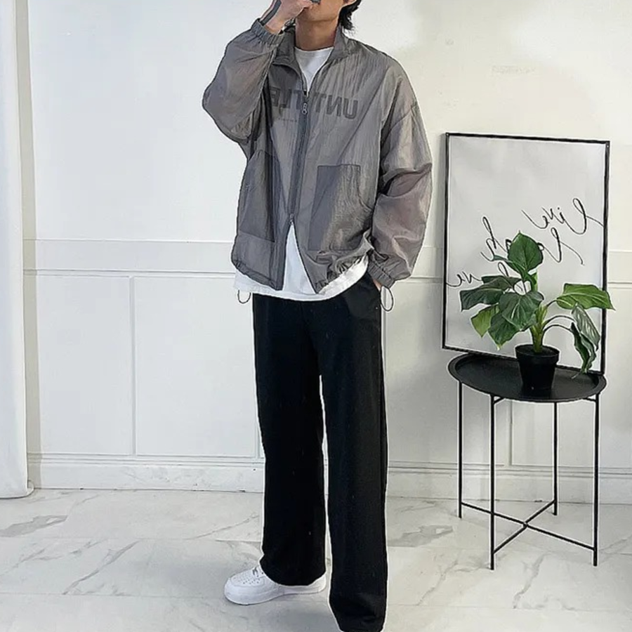 Sheer Wind Zip-Up Jumper – Lightweight Mesh Windbreaker