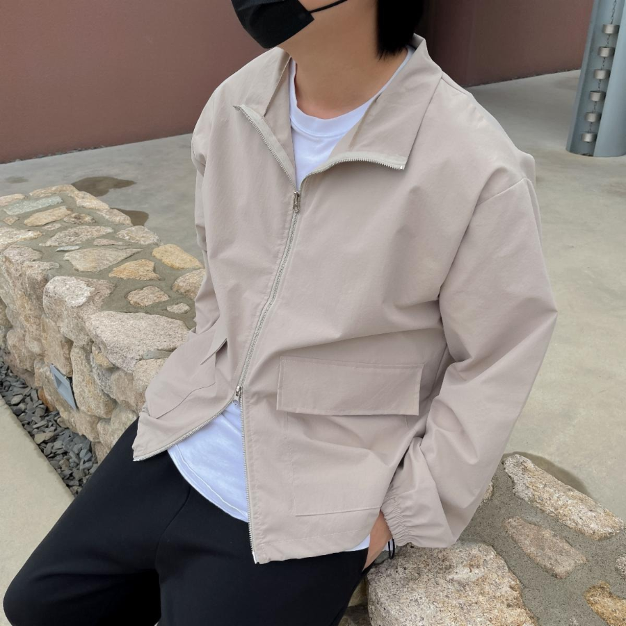 Oversized 2-WAY Windbreaker Jacket – Unisex Mid-Season Outerwear