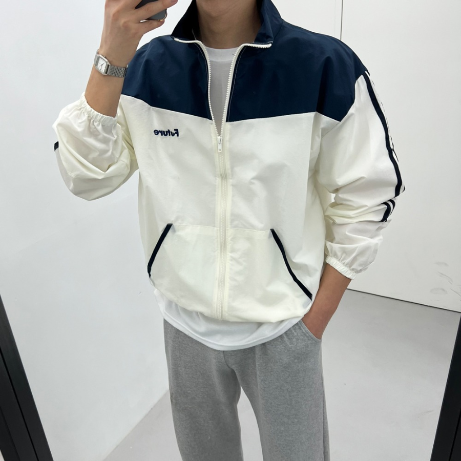 Future Colorblock Line Track Jacket Zip-Up Windbreaker