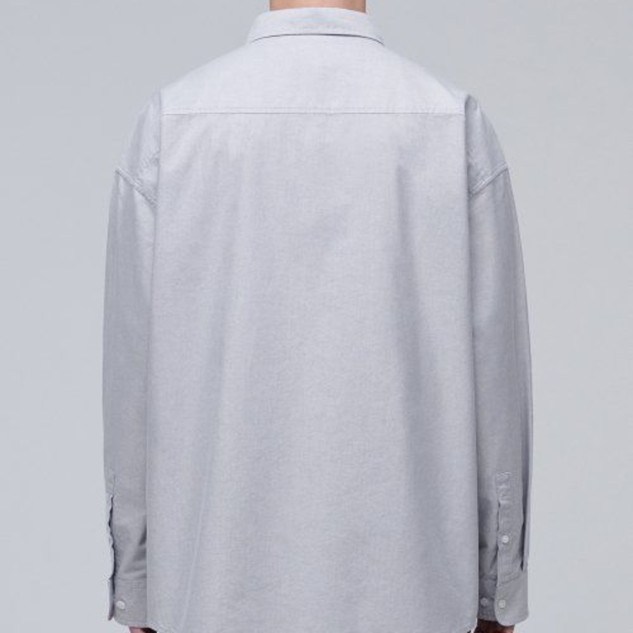 Oversized Oxford Shirt [Gray]