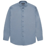 Relaxed Fit Silky Shirt [Greyish Blue]