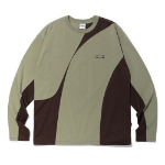 Incision Mesh Long Sleeve T-Shirt [Olive]