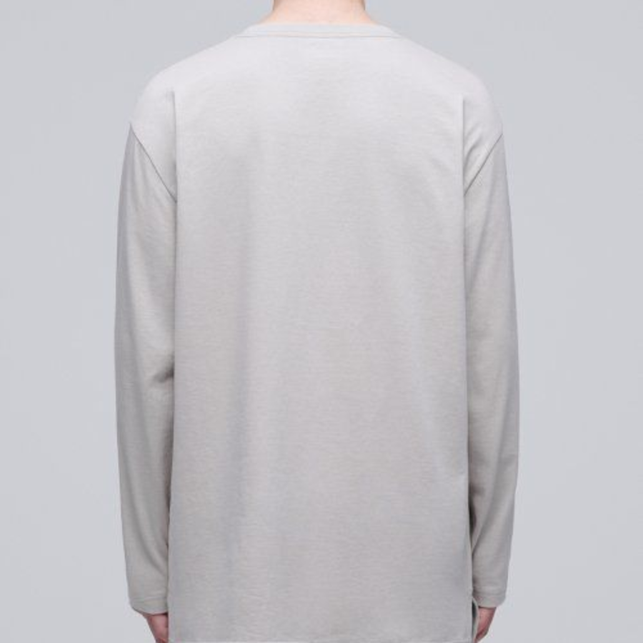 Layered Crew Neck Long Sleeve T-Shirt [Mushroom]
