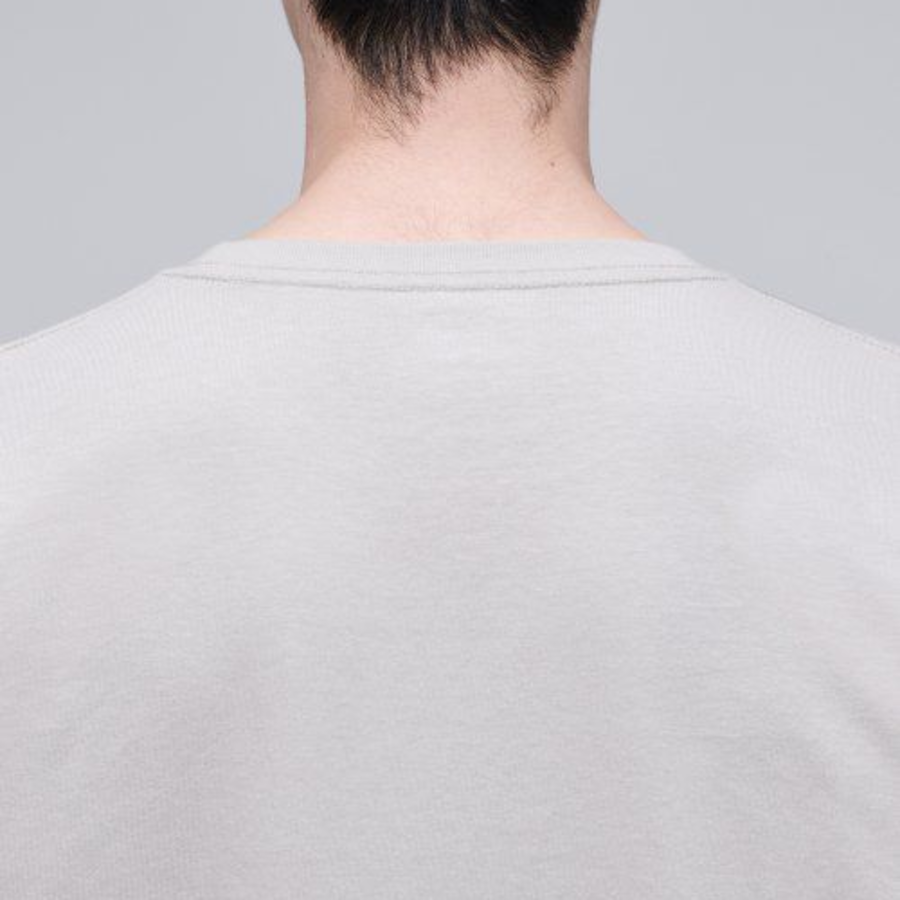 Layered Crew Neck Long Sleeve T-Shirt [Mushroom]