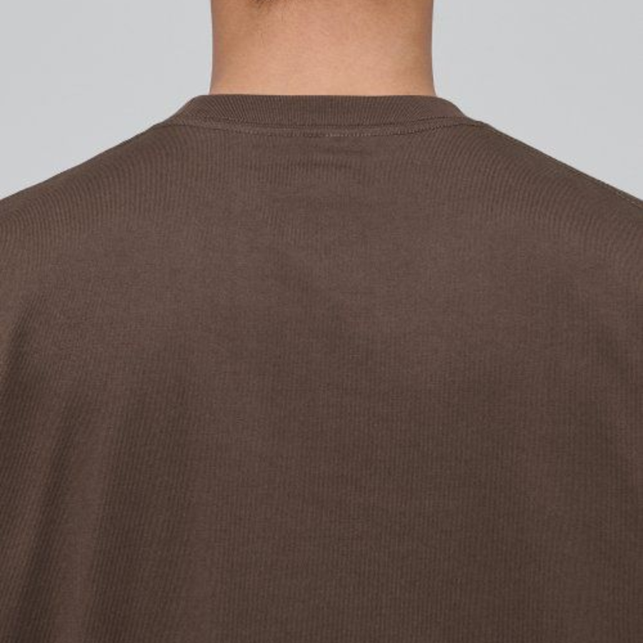 Heavyweight Relaxed Crew Neck Long Sleeve T-Shirt [Brown]